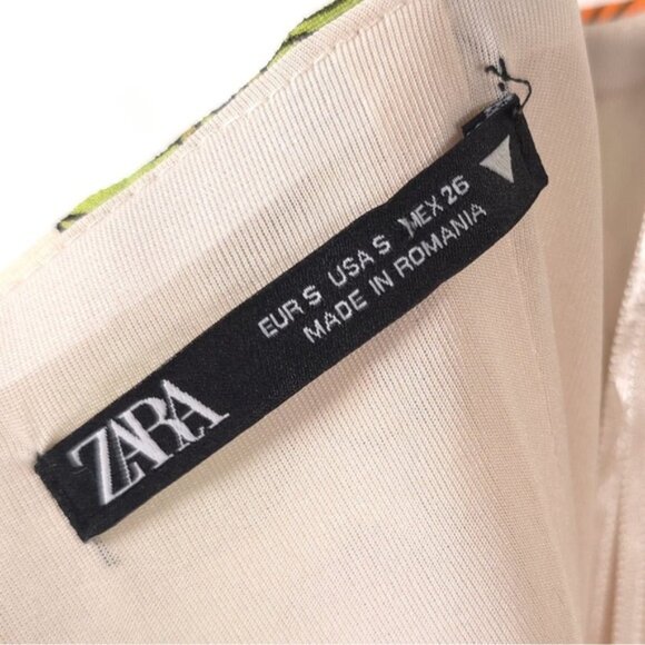 ZARA Women’s Multicolor Floral Sweetheart Neck Sexy Mini Dress 8342/370 SMALL - Picture 7 of 16